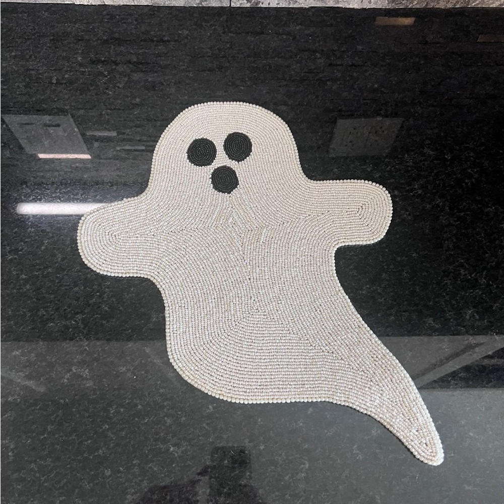 Ghost Shaped Beaded Placemat by Max Studio…CUTE!!